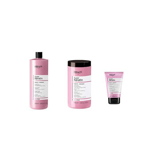 Pack Dikson Prime Super Keratin Revitalizante Champú, Mascarilla y Crema